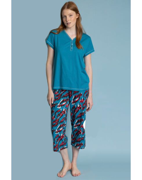 Pigiama a maniche corte, motivo safari nell'oceano selvaggio