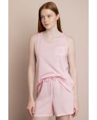 Spiga roze klassieke mouwloze pyjama