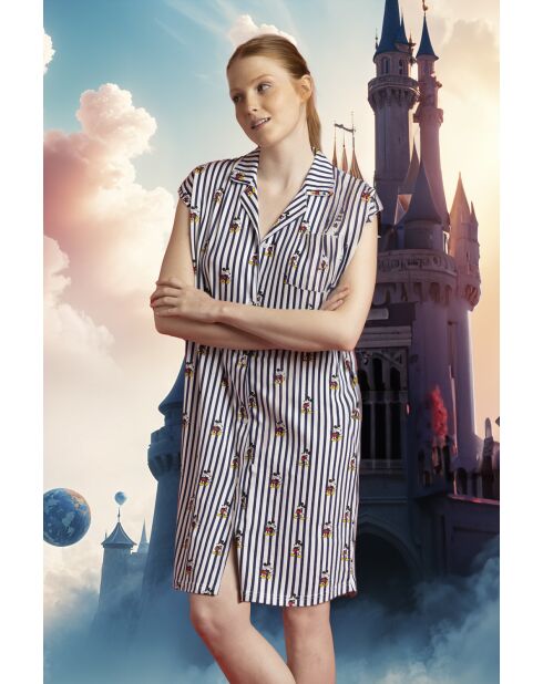 Robe sans manches ouvert Mickey Disney Été bleue