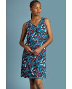 Robe sans manches , motif safari sauvage océan