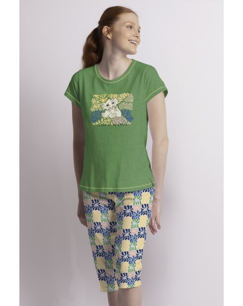 Pijama verde Disney Simba de manga corta