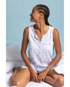 Ärmelloser Pyjama Tanzen mit den blauen Schwänen