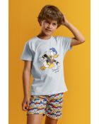 Pyjama vintage à manches courtes Donald Disney bleu