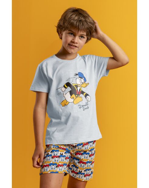 Pyjama vintage à manches courtes Donald Disney bleu