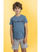 Pigiama da corsa a manica corta blu Diver