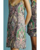 Camisón de cachemir con tirantes multicolores