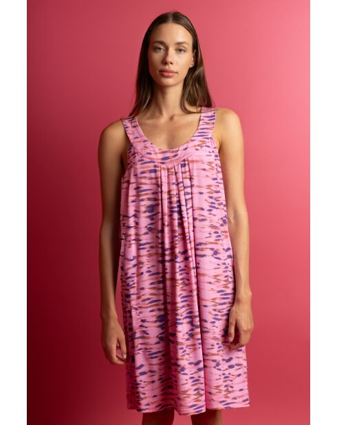 Robe sans manches rose tigre