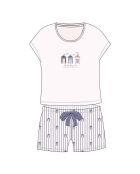 The Beach Life roze pyjama met verlaagde mouwen