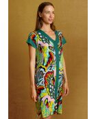 Robe de luxe à manches tombantes style hippie Luxury multicolore