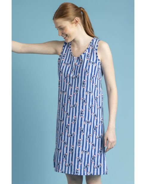 Robe sans manches Disney Stitch Waves bleue