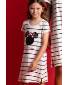 Abito grezzo con paillettes a manica corta