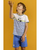 Pyjamas de tennis à manches courtes Peanuts bleu