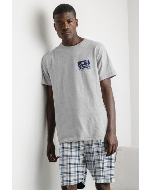 Pigiama a manica corta Scooty - Stay At Home grigio chiaro