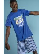 Disney Stitch Waves blauwe pyjama met korte mouwen