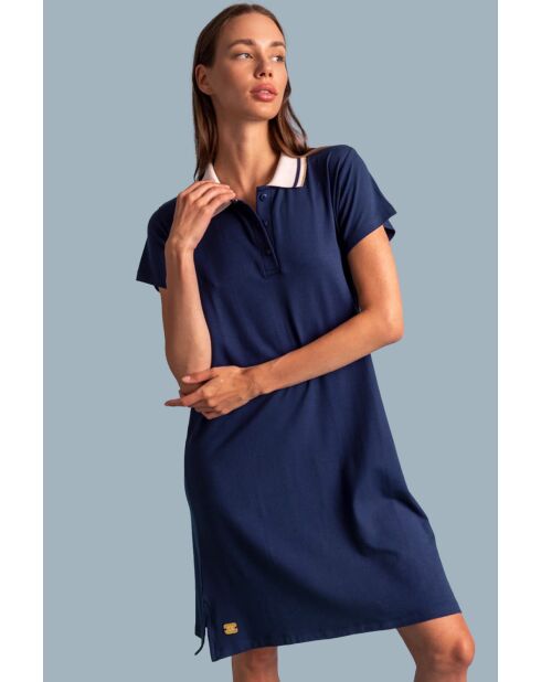 Robe à manches courtes bleu marine