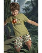 Pyjama manches courtes Rudder & Pumbaa Disney kaki