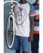 Pigiama da ciclismo a manica corta grigio