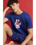 Disney What's Up blauwe pyjama met korte mouwen