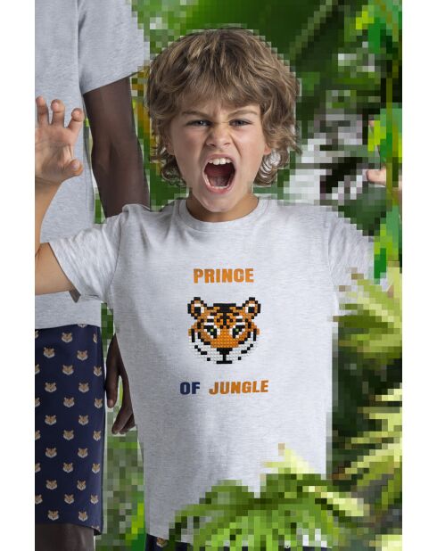 Pyjama à manches courtes DIVER King jasper gris