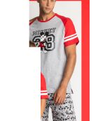 Mickey Mouse Disney Jaspisgrauer Kurzarm-Pyjama