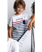 Pyjama à manches courtes Peanuts  Navigue avec moi bleu marine