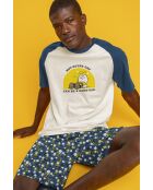 Nicht jeder Tag kann ein guter Tag sein, blauer Kurzarm-Pyjama