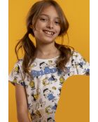 Peanuts pyjama met korte mouwen, wit feestthema voor vriendinnen