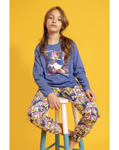 Blauer Kurzarm-Pyjama von Disney Daisy Poses