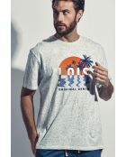 Wit strandshirt met korte mouwen Lois