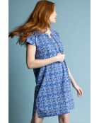Robe à manches tombantes Ibiza Trip bleue