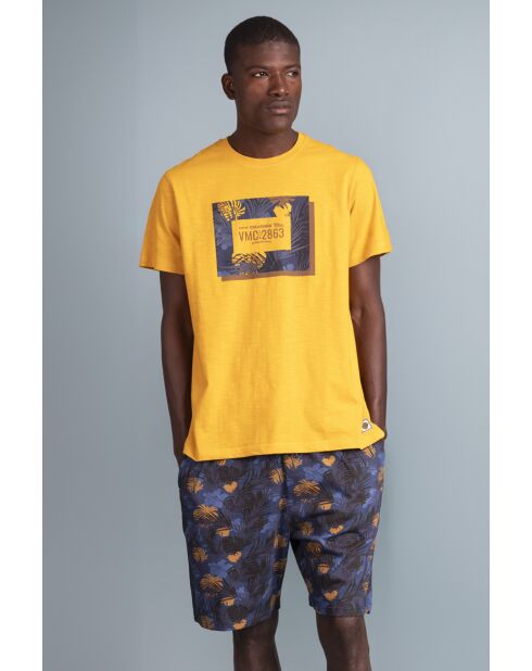 Pigiama Denver a maniche corte color senape