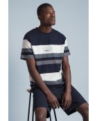 Pigiama blu a maniche corte stile New York City