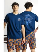Lois Generals marineblauer Kurzarm-Pyjama