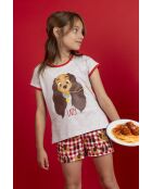 Pyjama à manches courtes Disney La Belle et le Clochard rouge