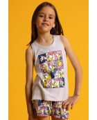 Pijama sin mangas gris jaspe Disney Daisy Poses