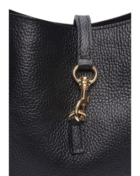 Bolso Elisabetta de piel negra - 20,5x21x8 cm