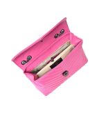 Eleonora fuchsia leren schoudertas - 16x21x8 cm