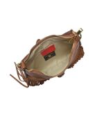 Bandolera Mathilda de piel coñac - 16x25,5 cm