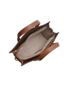 Bolso Emmy de piel coñac - 22x28x8 cm