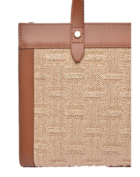 Bolso Emmy de piel coñac - 22x28x8 cm