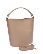 Bolso Angelina de piel color barro - 23x22,5x15 cm