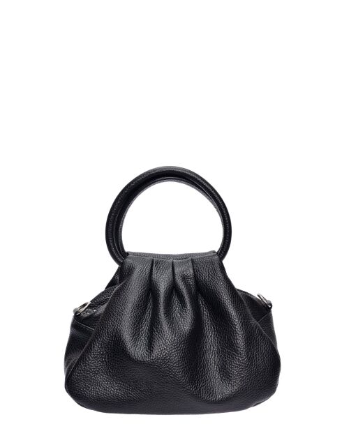 Bolso Noa de piel negra - 16x22x12 cm