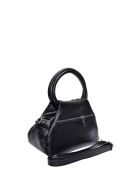 Noa schwarze Lederhandtasche - 16x22x12 cm