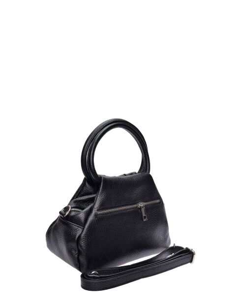 Bolso Noa de piel negra - 16x22x12 cm