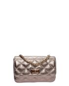 Bolso de hombro Inès en piel color bronce - 12x19,5x5 cm