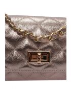 Bolso de hombro Inès en piel color bronce - 12x19,5x5 cm