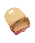 Delphine rote Schultertasche aus Leder - 13x19x9 cm