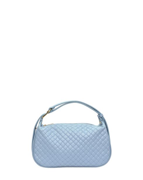 Fiorenza celeste leren draagtas - 15x29,5x9 cm