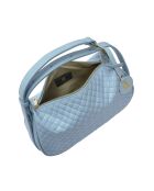 Fiorenza celeste leren draagtas - 15x29,5x9 cm