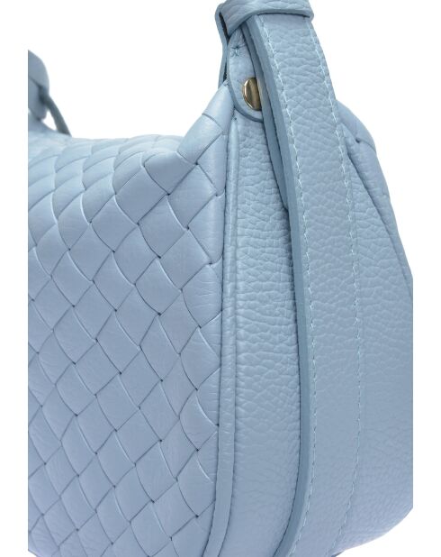 Fiorenza celeste leren draagtas - 15x29,5x9 cm